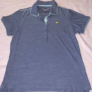 Magnolia Lane The Masters PGA GOLF SHIRT tech fabric size large light blue
